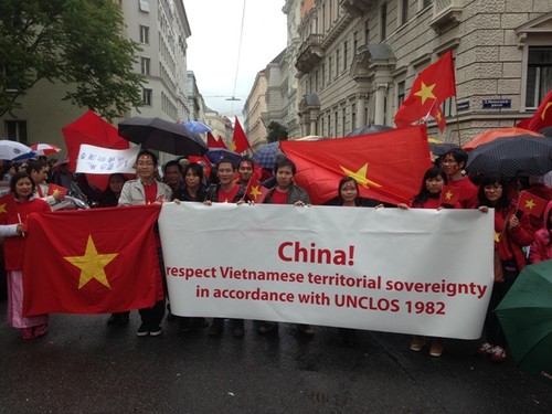 Cộng đồng người Việt tại Áo phản đối Trung Quốc hạ đặt giàn khoan Hải Dương 981 trái phép - ảnh 1